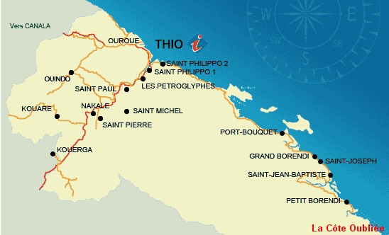 carte trouve sur le site de la commune de Thio